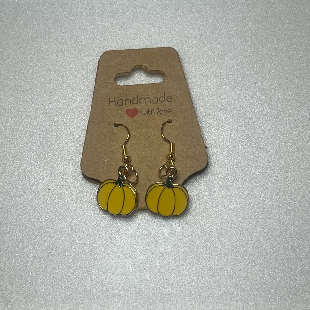Yellow Pumpkin Earrings